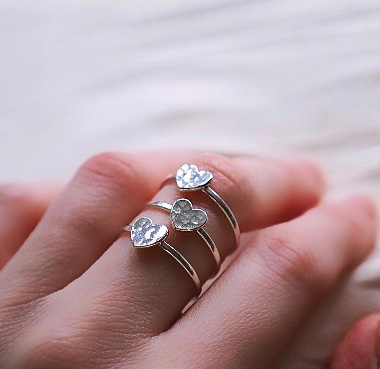 Textured Heart Ring