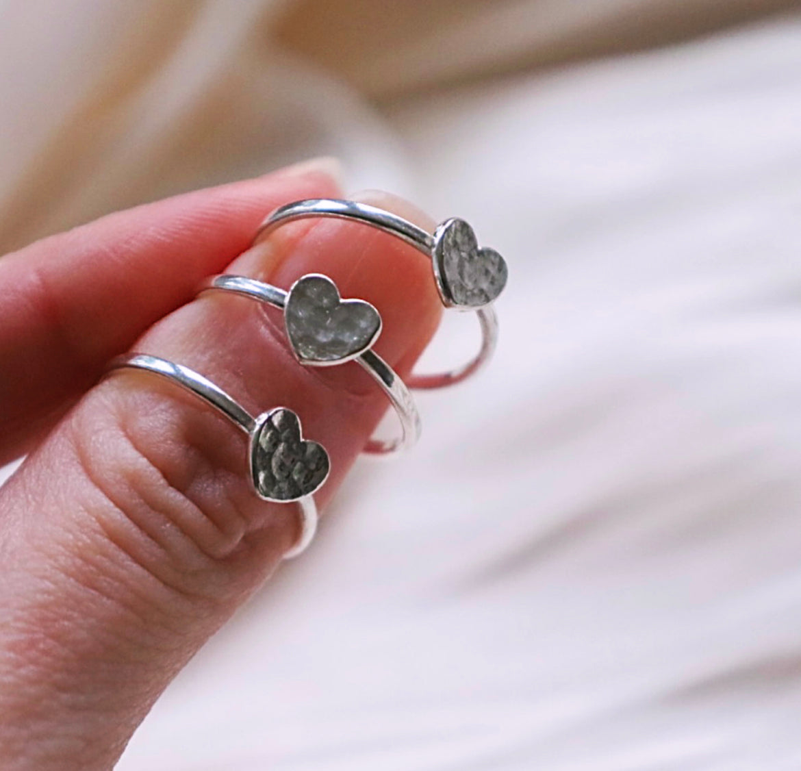 Textured Heart Ring