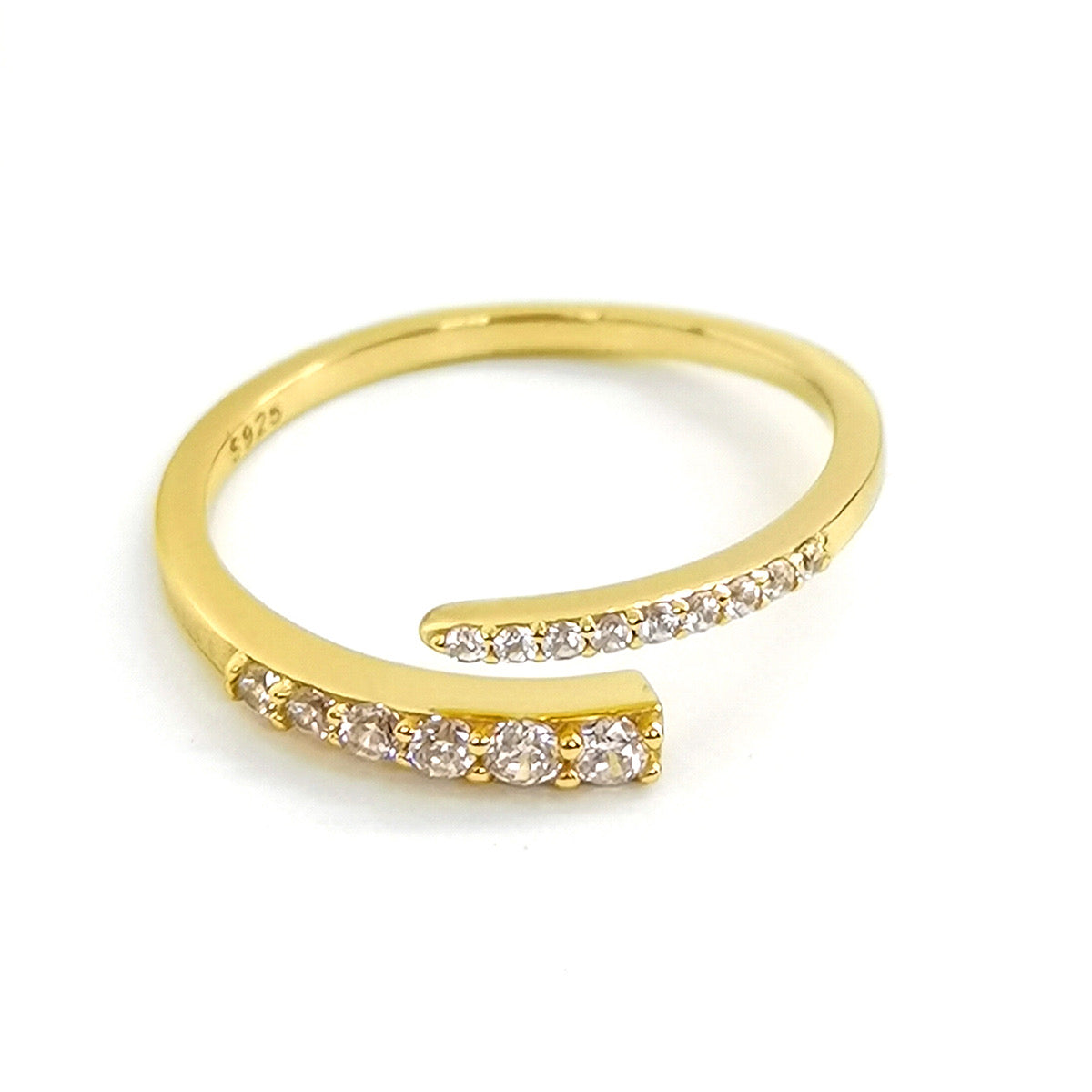 The Open Pavé Ring
- Gold