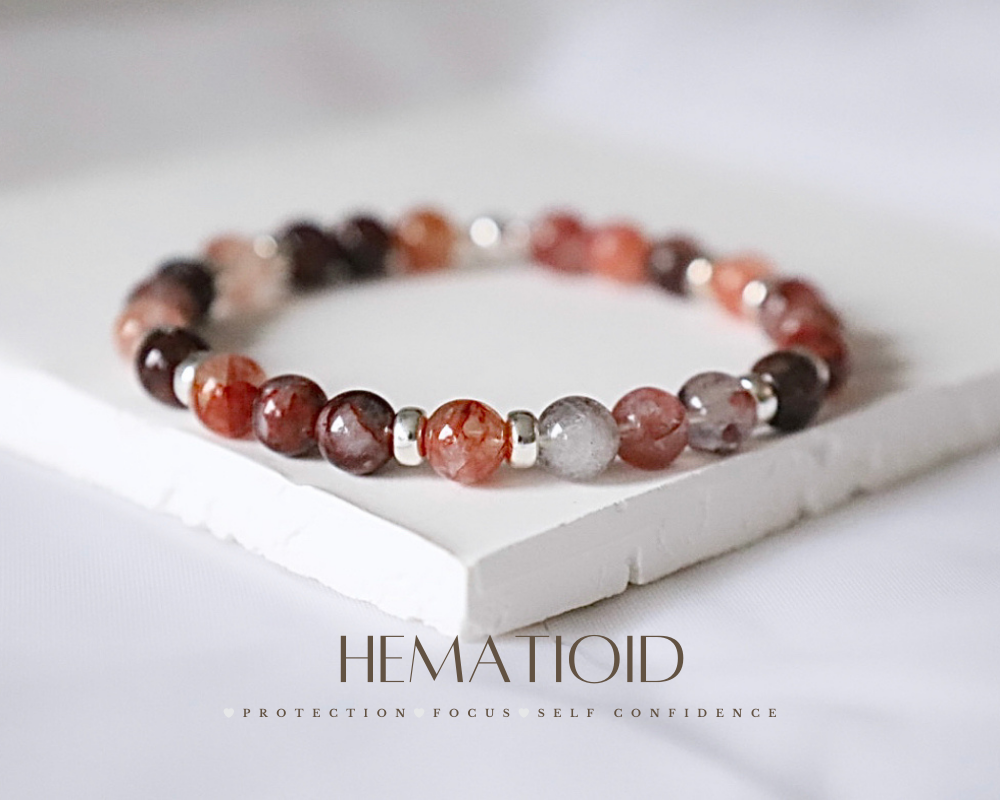 Hematoid Gemstone Bracelet | 925 Sterling Silver