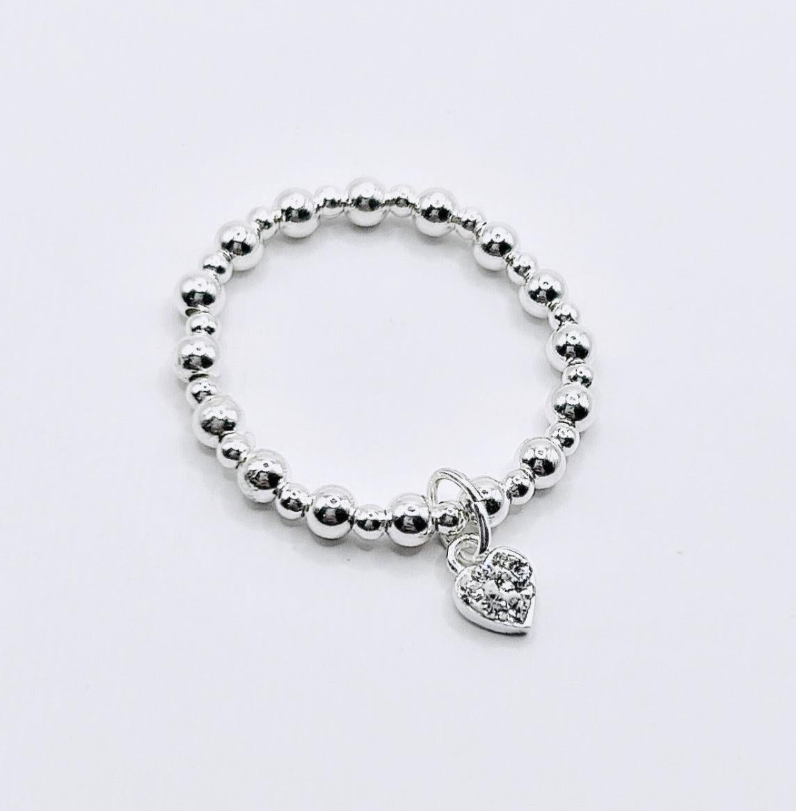 Tiny Heart Charm Ring