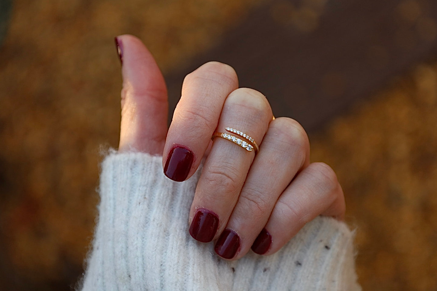 The Open Pavé Ring
- Gold