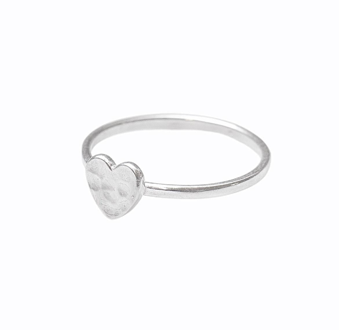 Textured Heart Ring