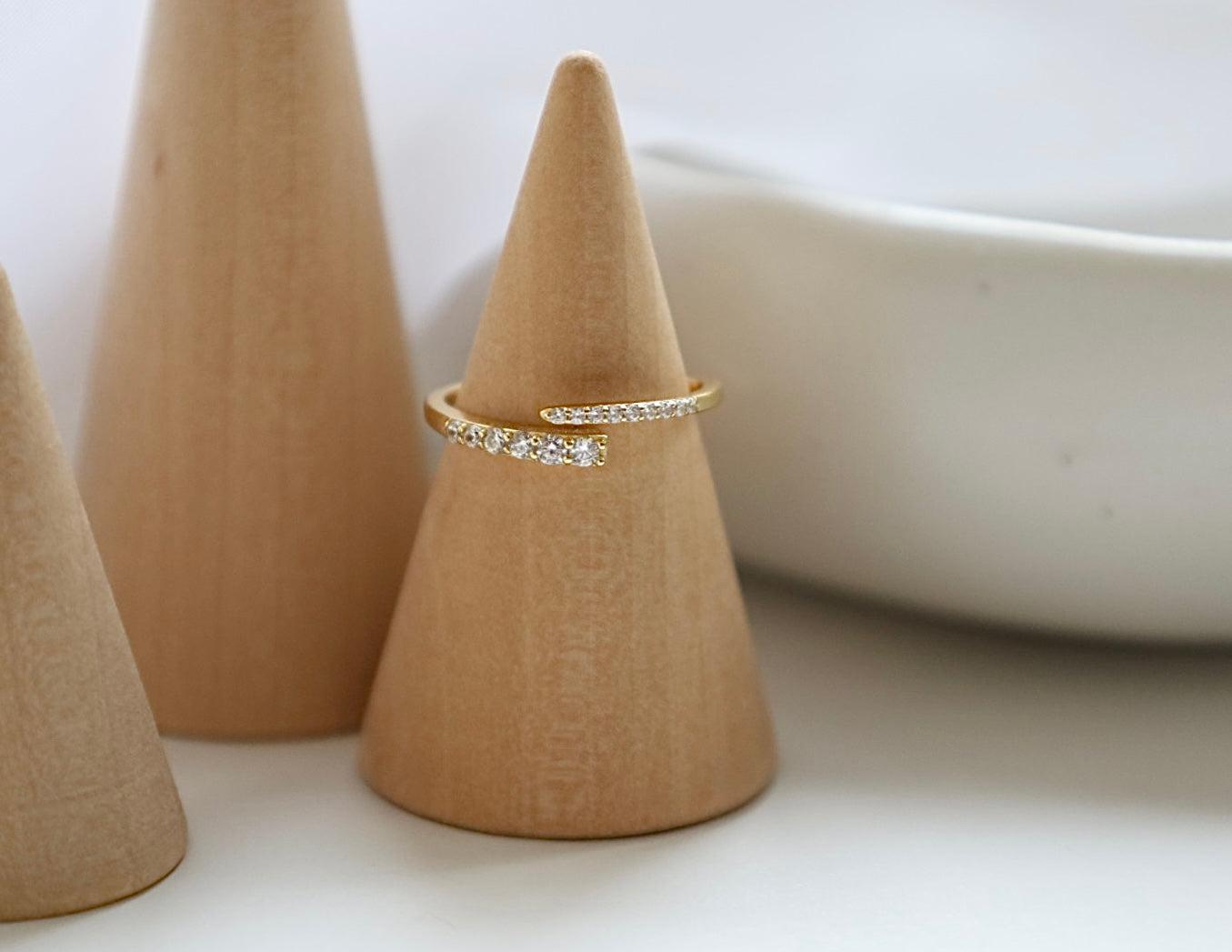 The Open Pavé Ring
- Gold