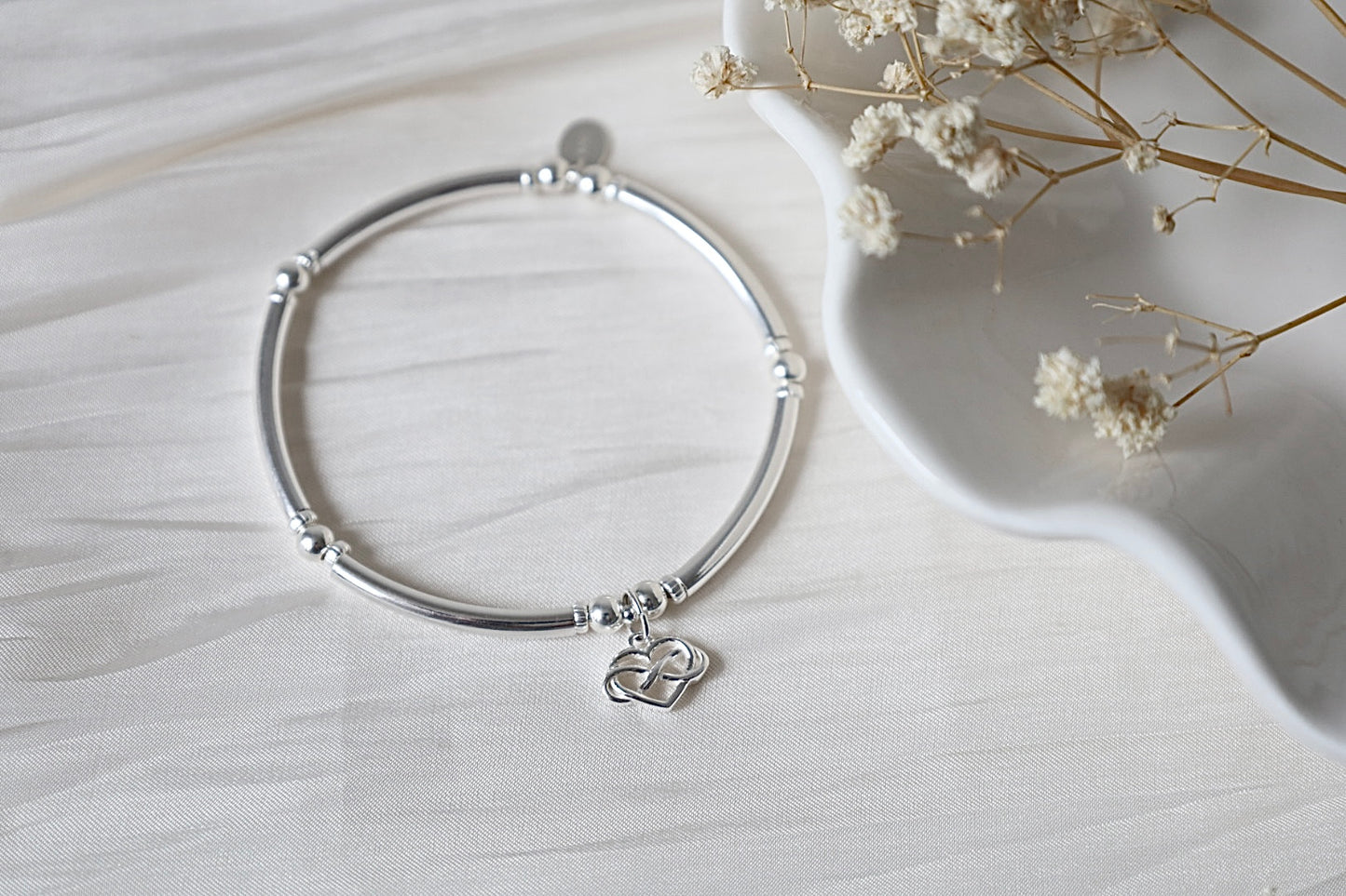 Infinity Heart Charm Bracelet