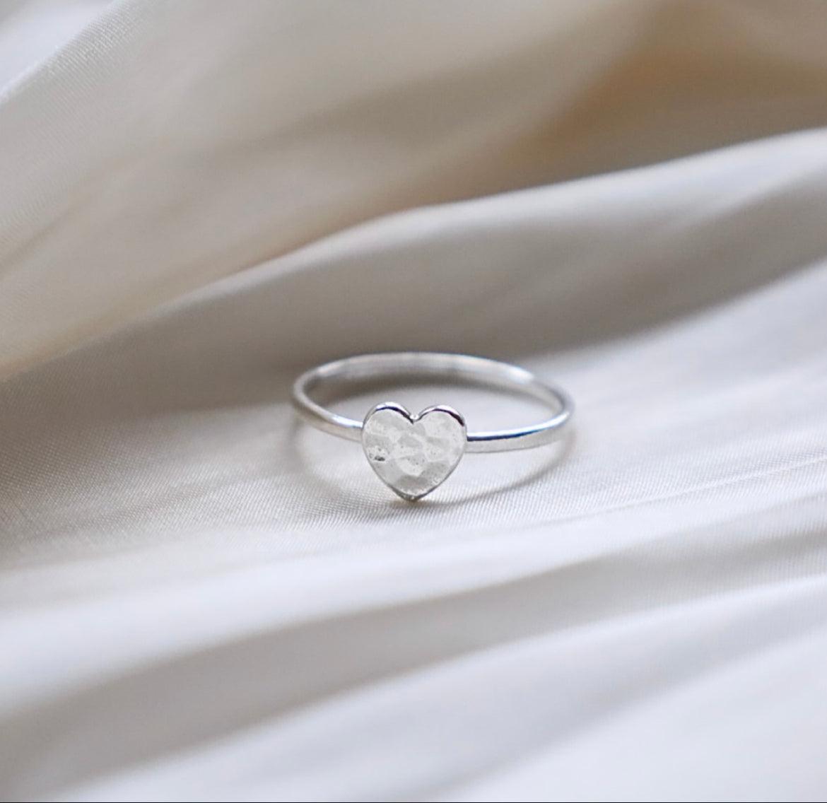 Textured Heart Ring