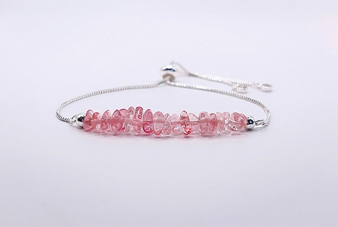 Cherry Quartz Adjustable Bracelet