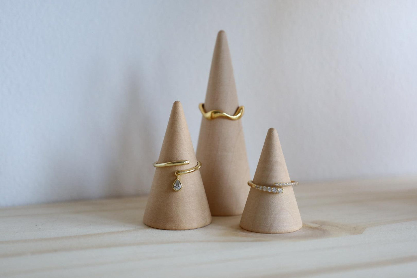 Serenity Teardrop Charm Ring - Gold