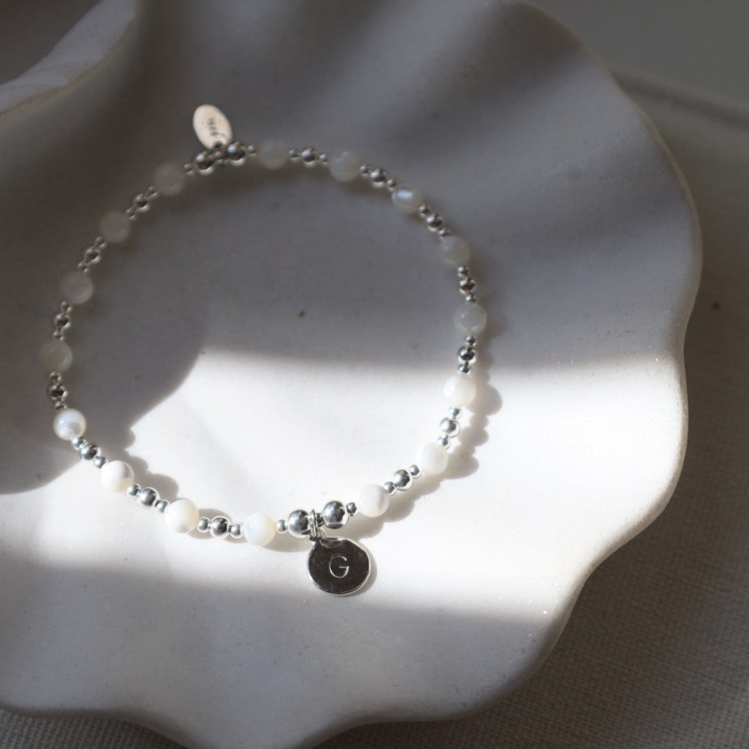 Personalised Pearl Initial Bracelet