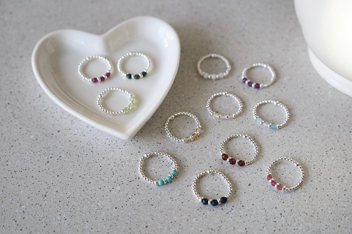 ‘Three Wishes’ Birthstone Rings