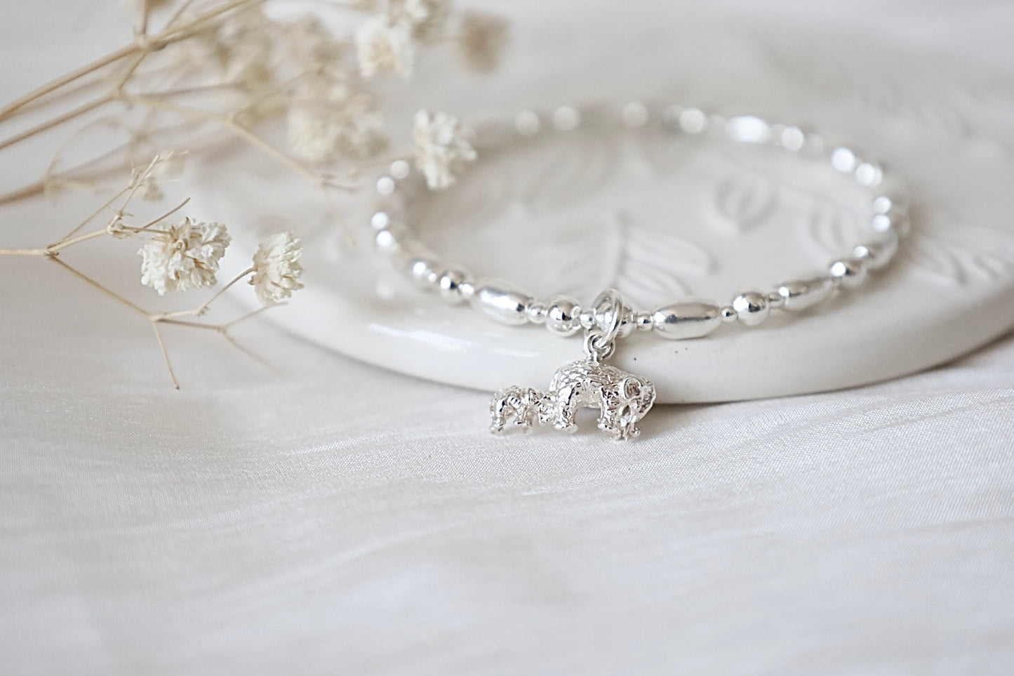 Family Elephant Charm Bracelet