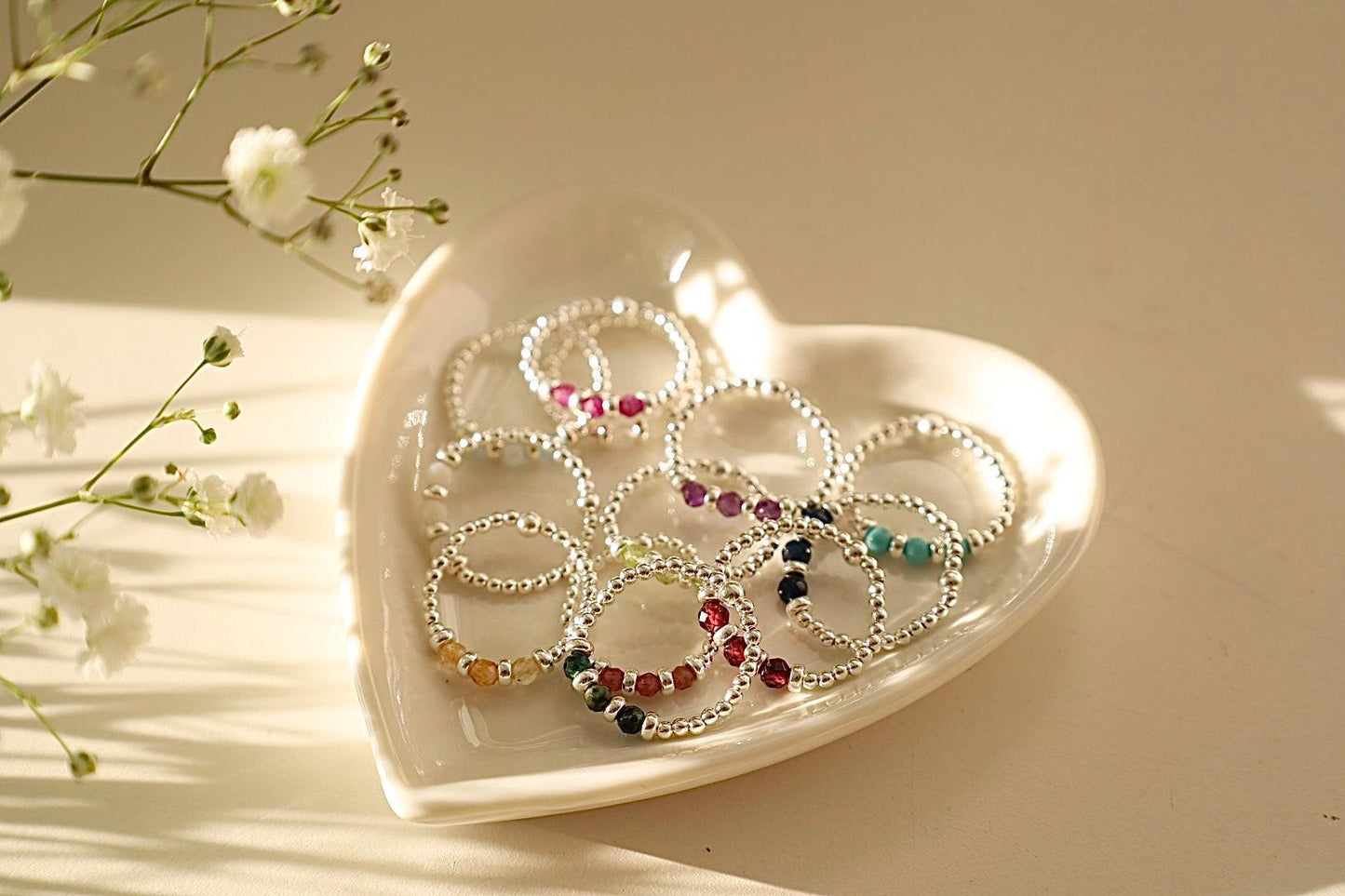 ‘Three Wishes’ Birthstone Rings