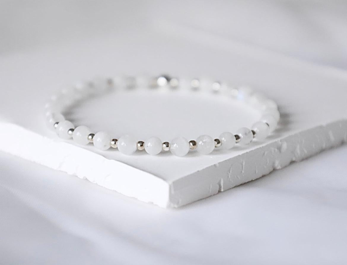 Moonstone Gemstone Bracelet | 925 Sterling Silver