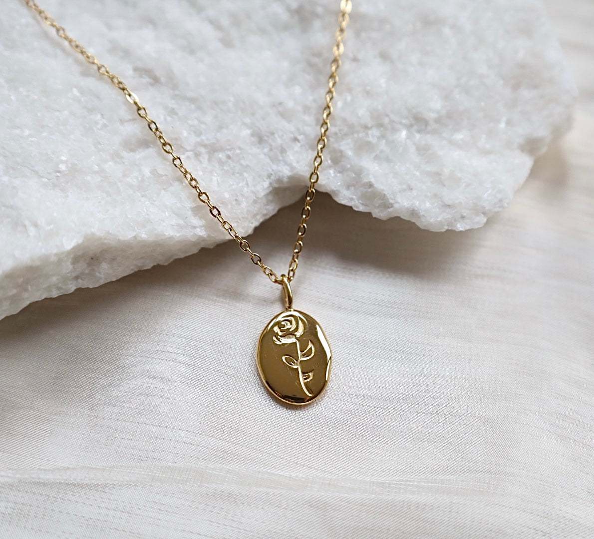Gold ‘Forever Rose’ Necklace.