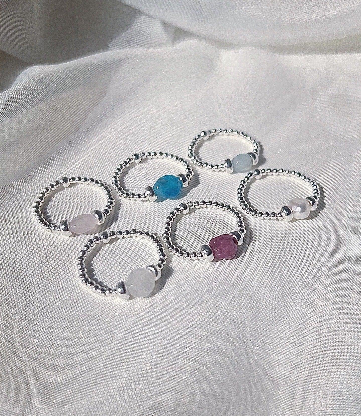 Rose Quartz Pebble Ring