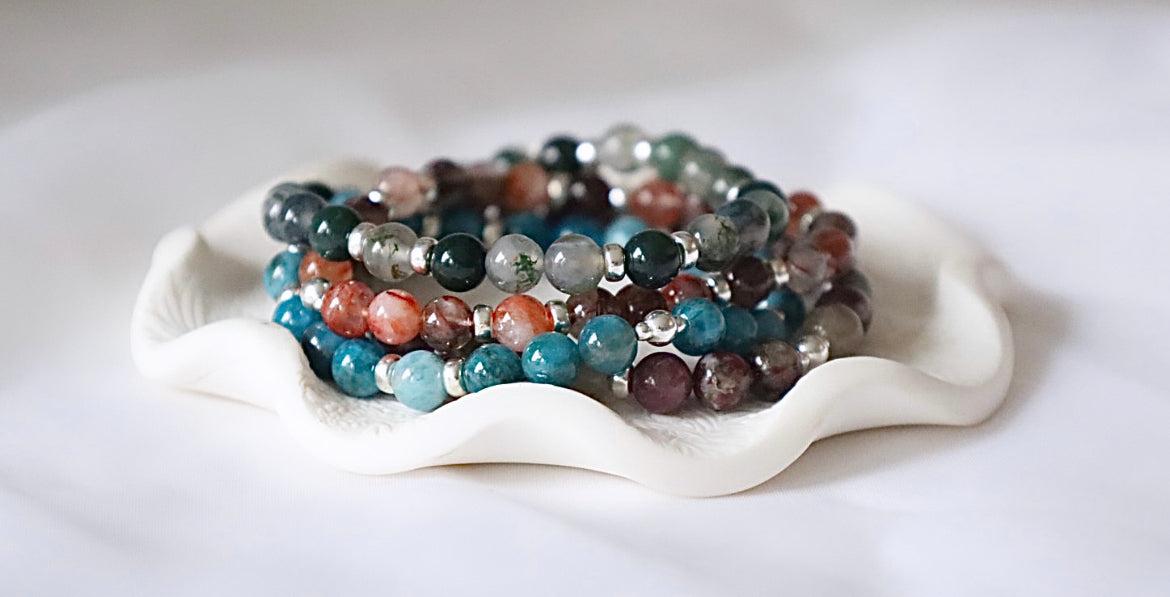 Cherry Blossom Tourmaline Gemstone Bracelet | 925 Sterling Silver