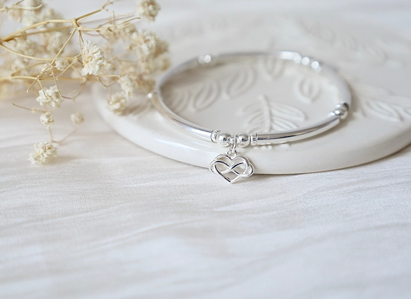 Infinity Heart Charm Bracelet