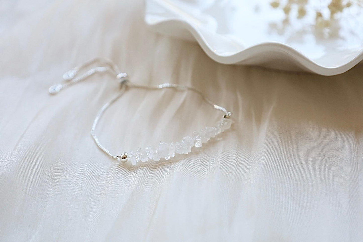 Clear Quartz Adjustable Bracelet