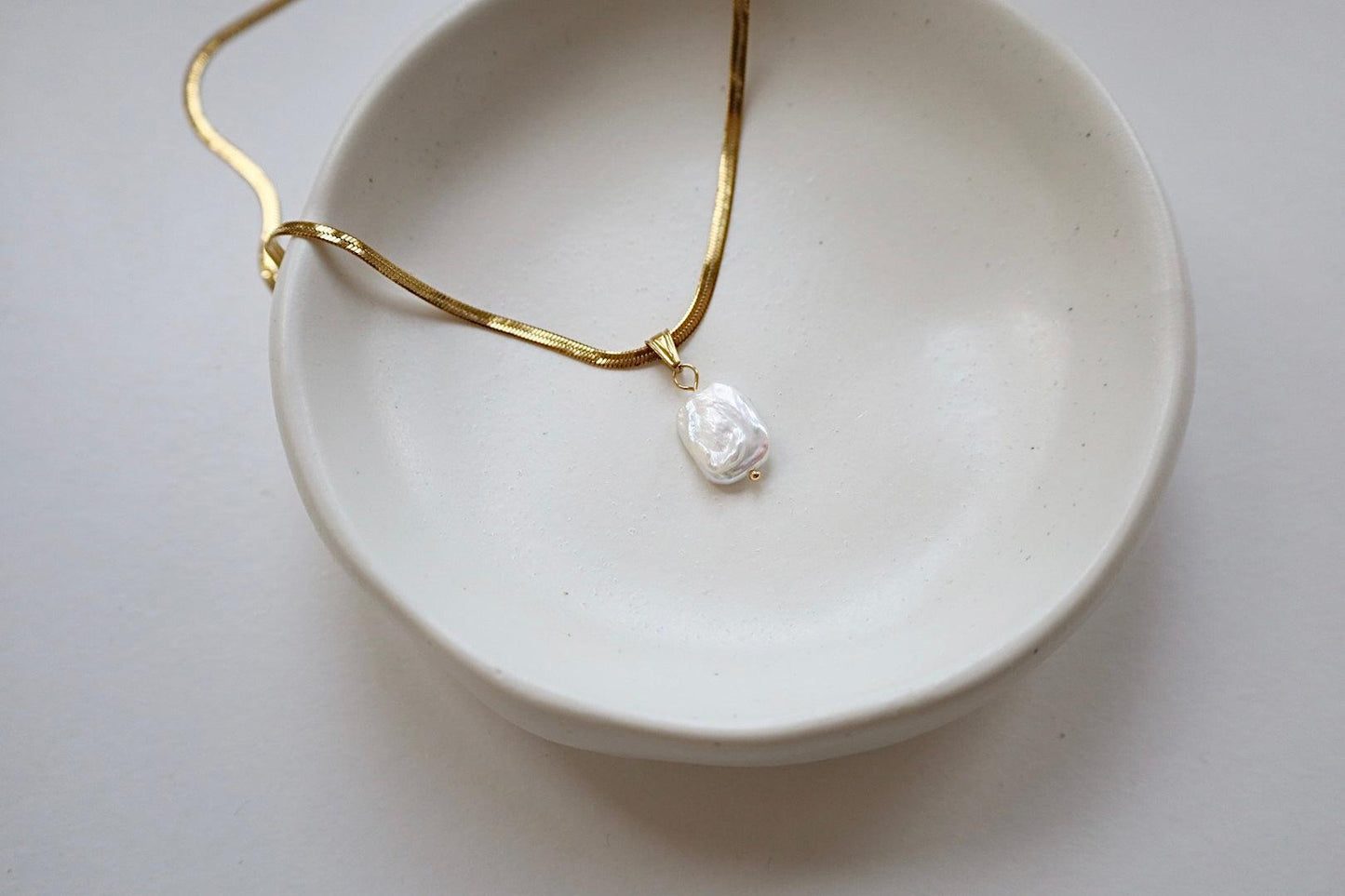 Grace Freshwater Pearl Necklace- Gold
