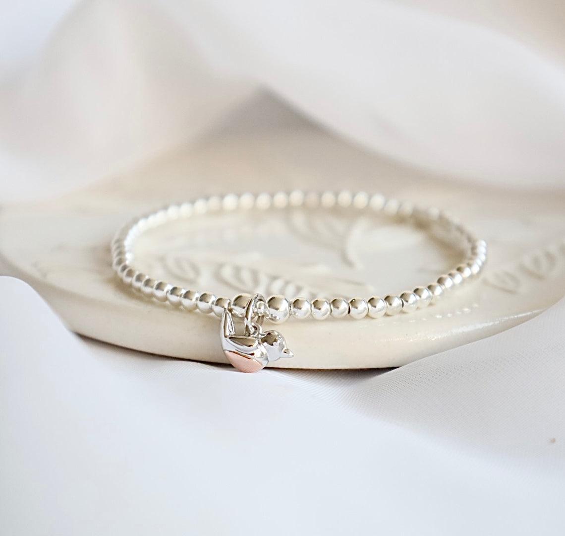 ‘Robins appear when loved ones are near’ Charm Bracelet