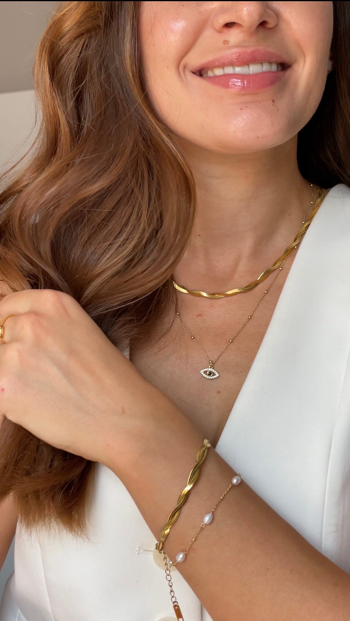Gold Evil Eye Necklace