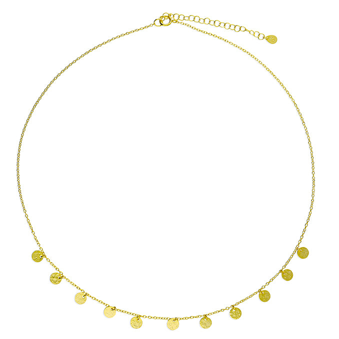 Reflection Disc Necklace- Gold or Sterling Silver