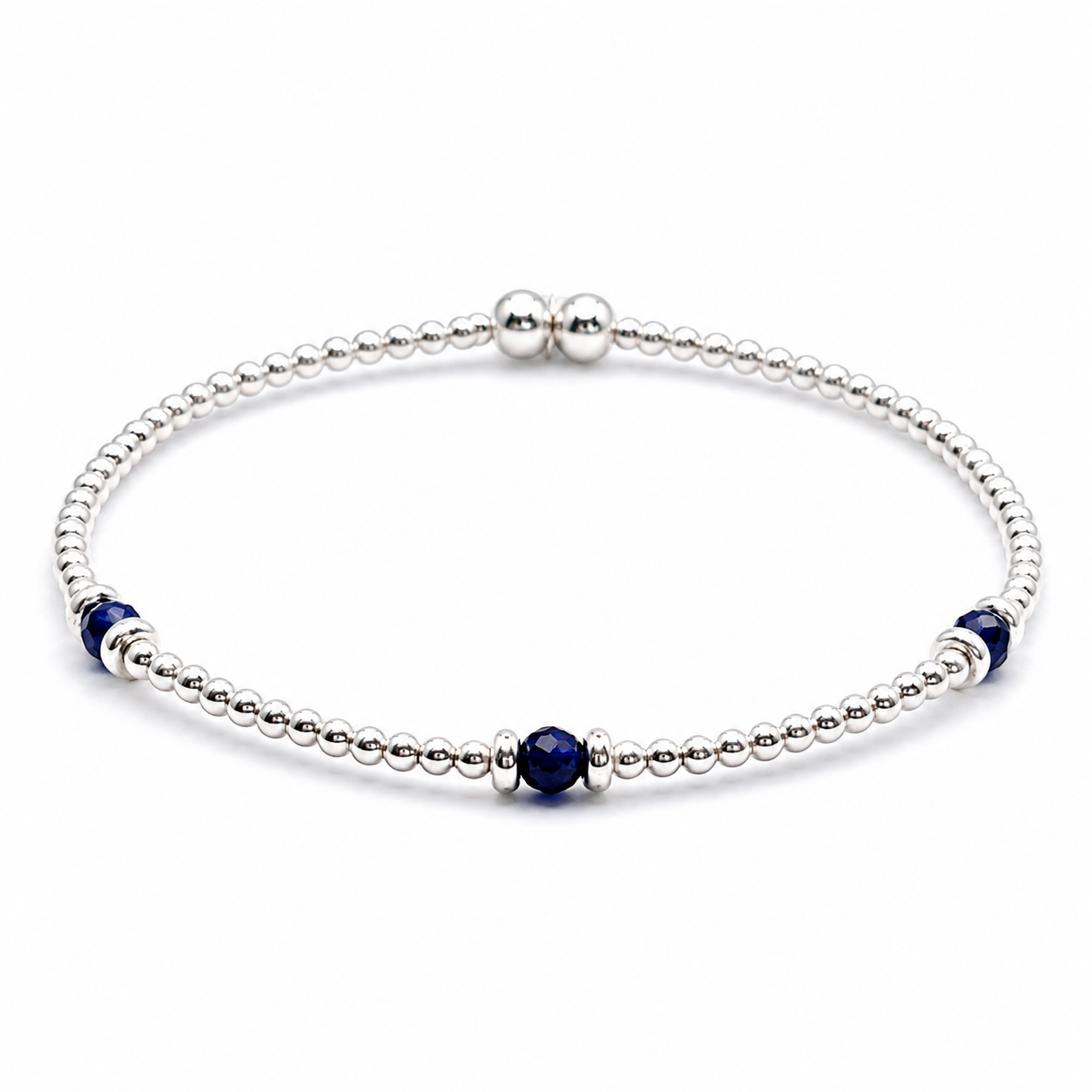 ‘Three Wishes’ Sapphire Bracelet | 925 Sterling Silver | September Birthstone