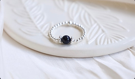 Blue Goldstone Ring