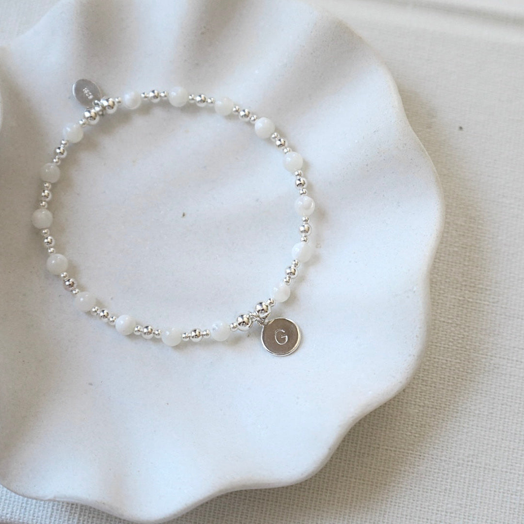 Personalised Pearl Initial Bracelet