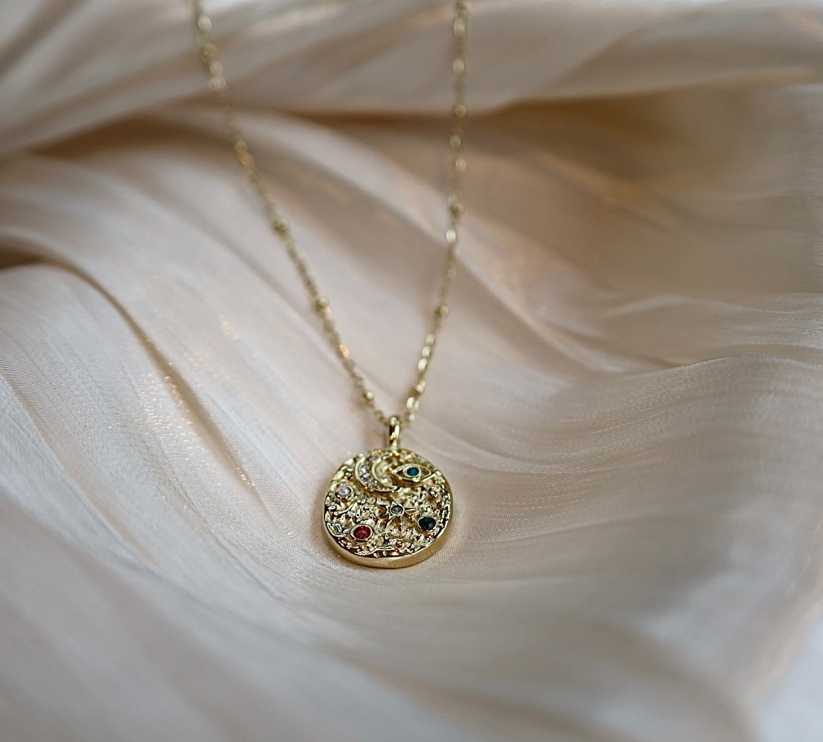 Gold Galaxy Necklace.