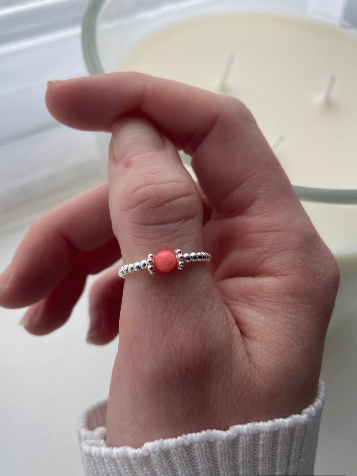 Pink Coral Ring