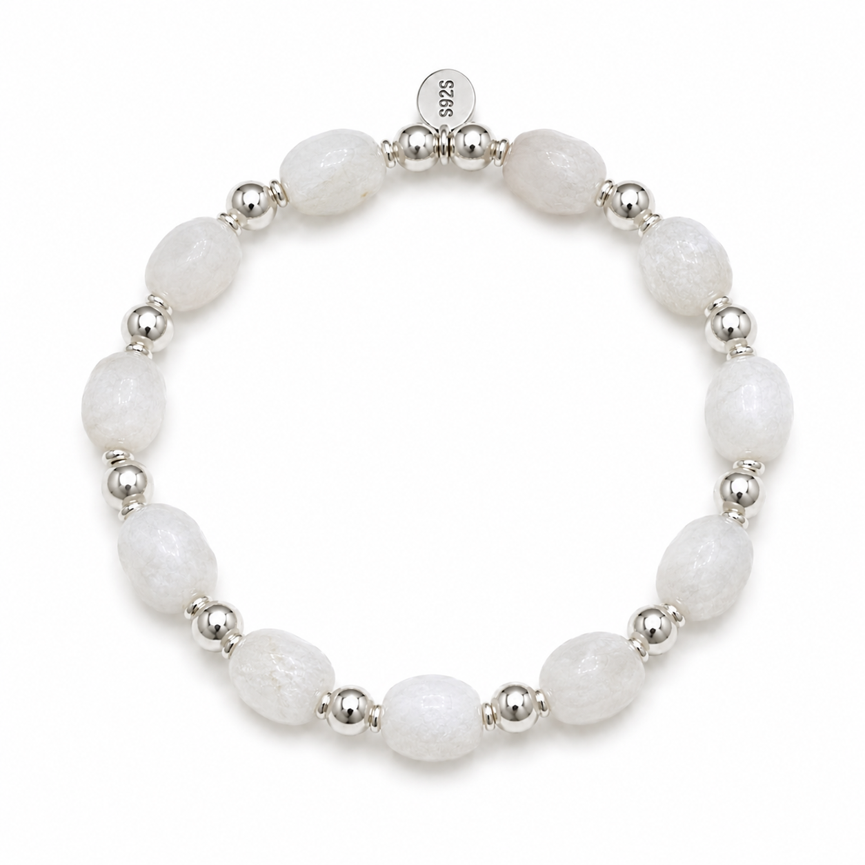 Moonstone Nugget Gemstone Bracelet | 925 Sterling Silver