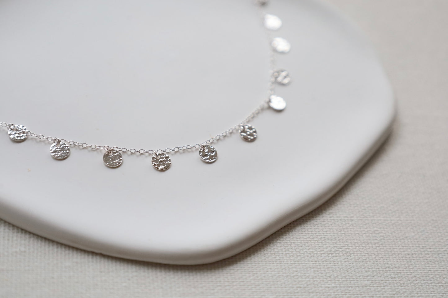 Reflection Disc Necklace- Gold or Sterling Silver