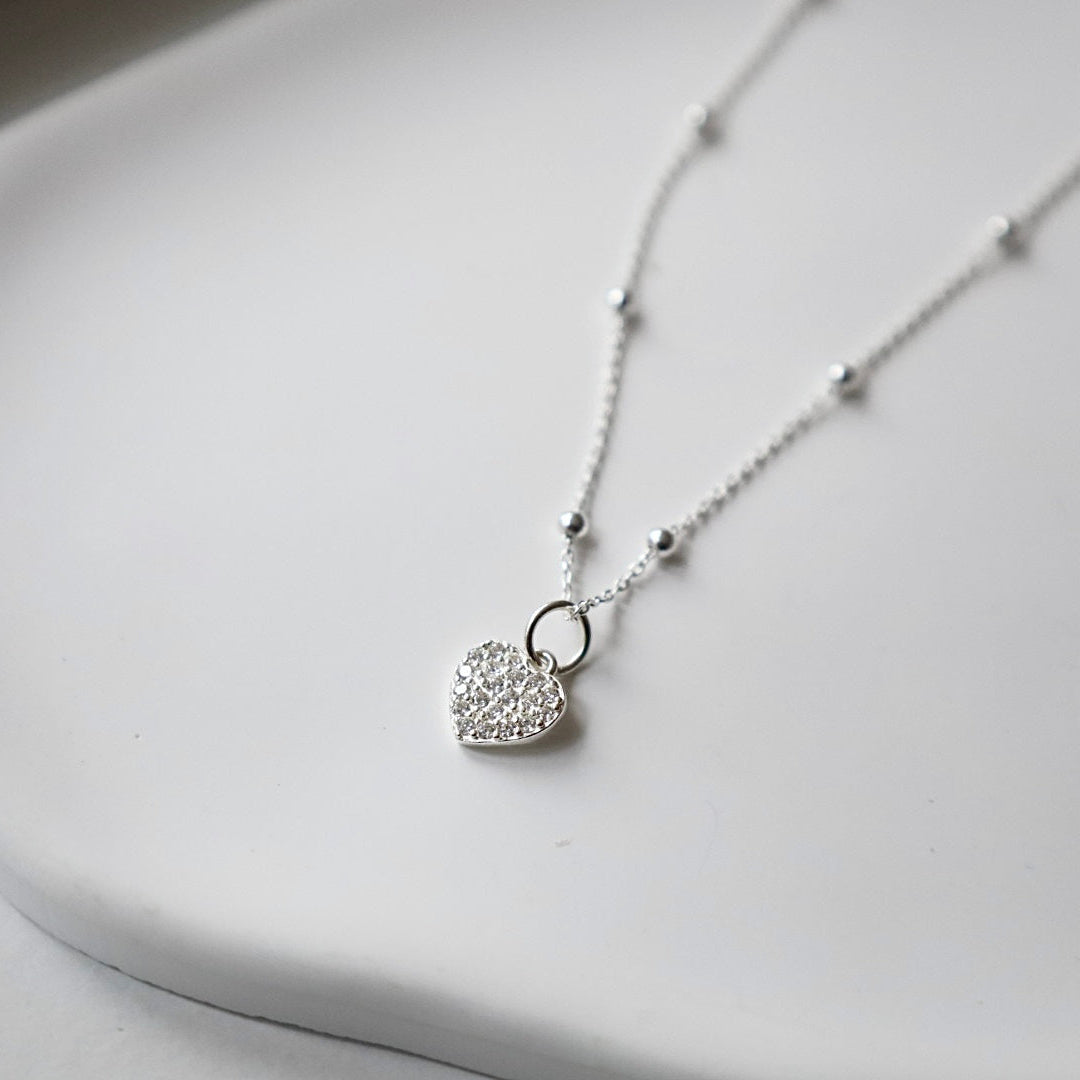 Heart Necklace- 925 Sterling Silver