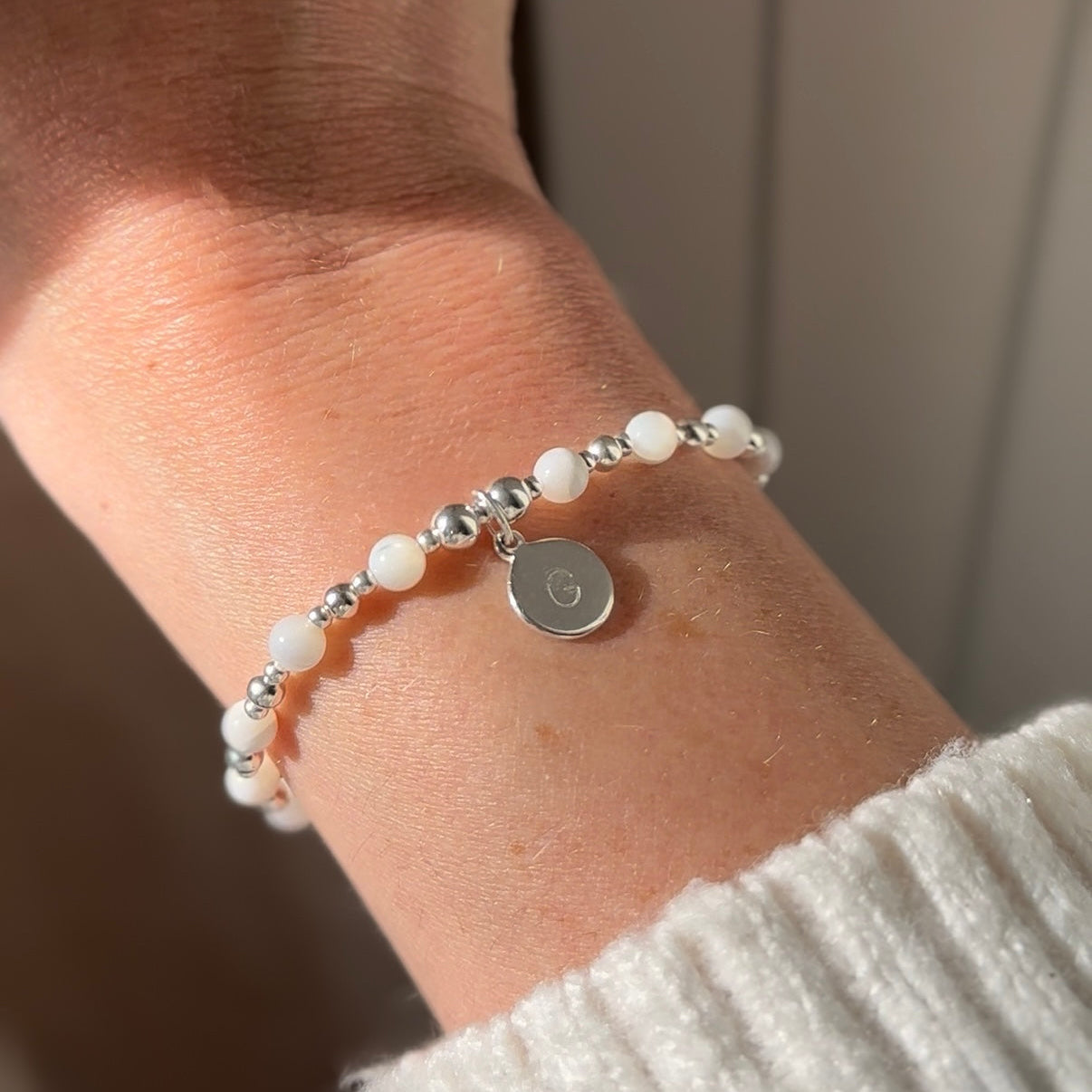 Personalised Pearl Initial Bracelet