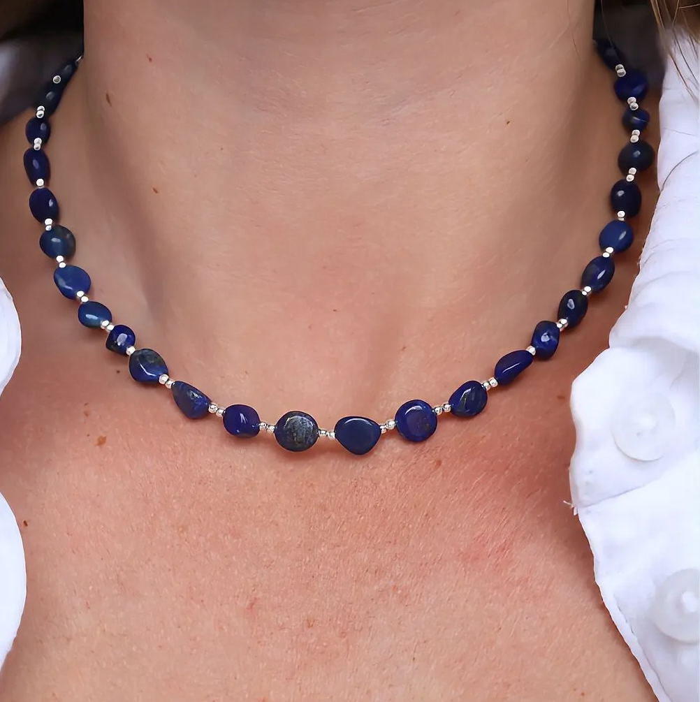 Lapis Lazuli Pebble Necklace