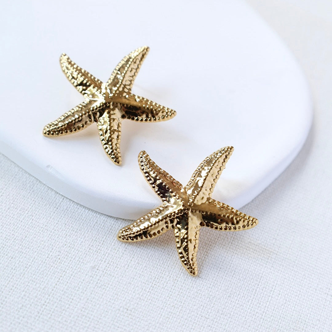 Textured Starfish Studs