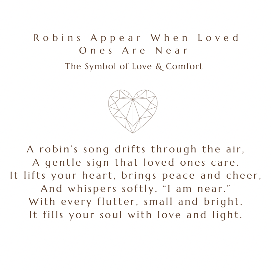 ‘Robins appear when loved ones are near’ Charm Bracelet