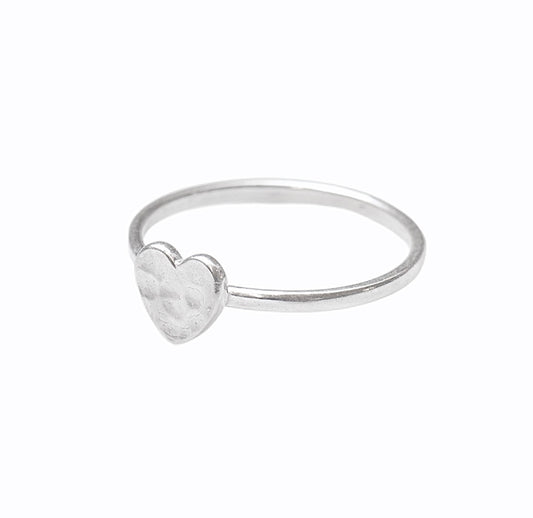 Textured Heart Ring