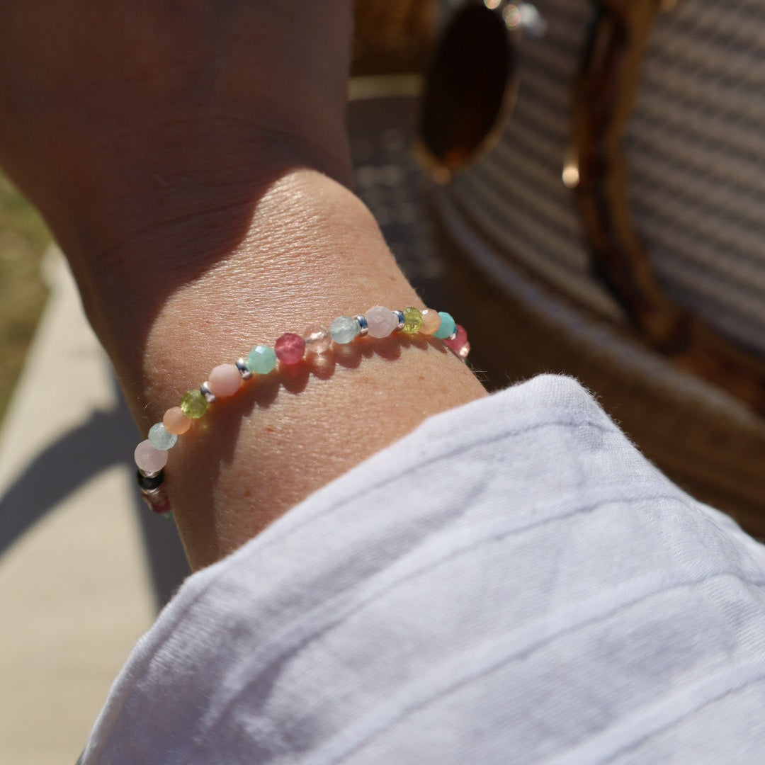 ‘Limited Addition’ Spring Gemstone Adjustable Bracelet | 925 Sterling Silver