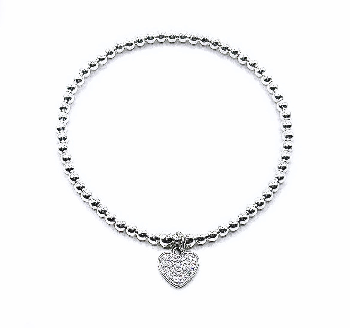 Heart Charm Bracelet | 925 Sterling Silver