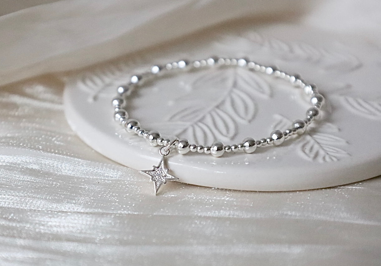 North Star Charm Bracelet | 925 Sterling Silver