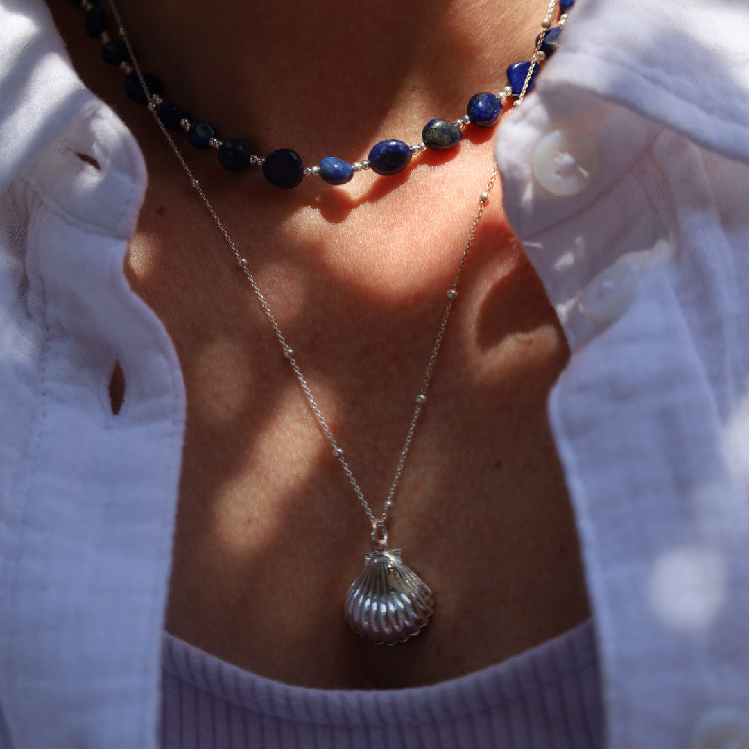 Lapis Lazuli Pebble Necklace