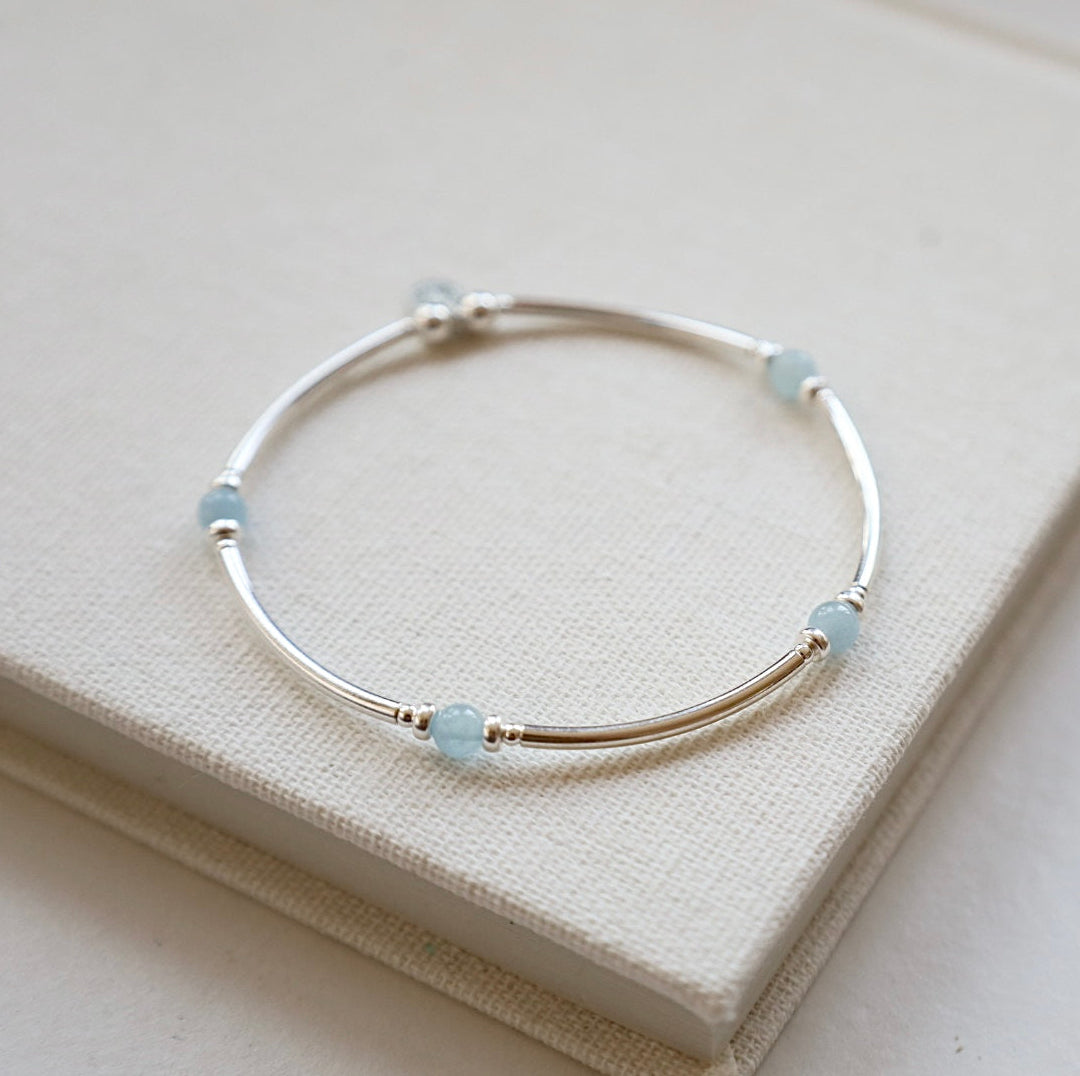 Aquamarine Stretch Bangle