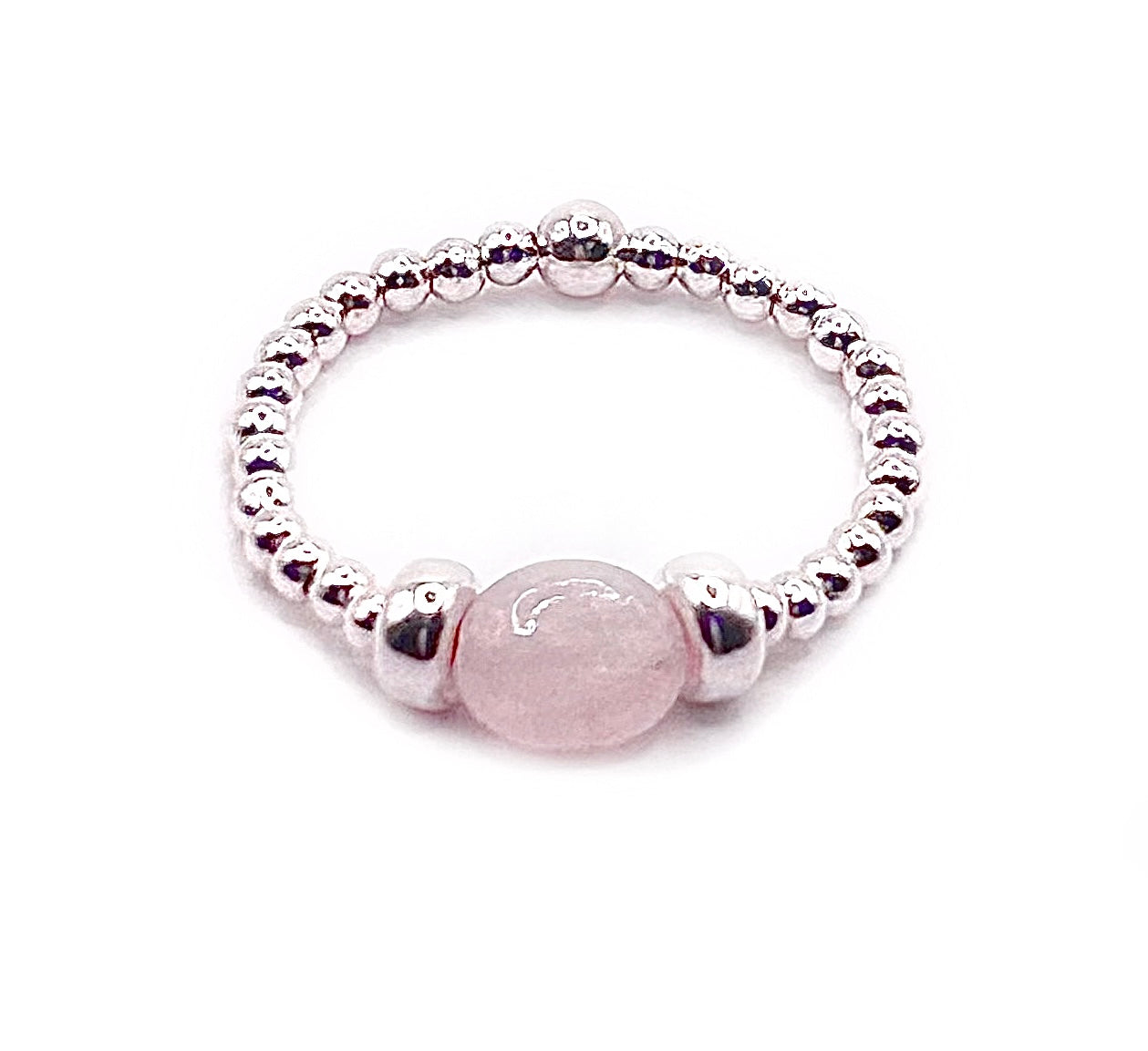 Rose Quartz Pebble Ring