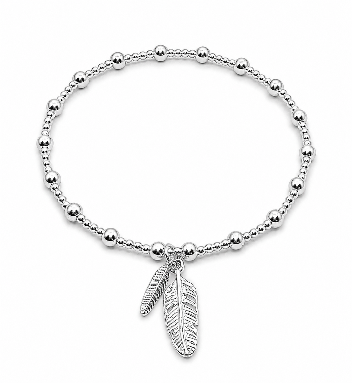 Feather Charm Bracelet | 925 Sterling Silver