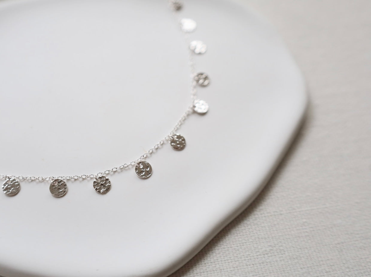 Reflection Disc Necklace- Gold or Sterling Silver