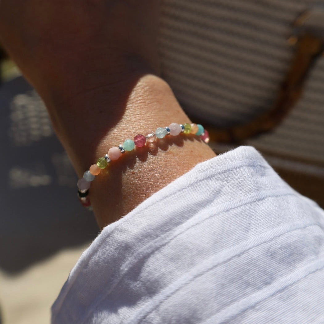 ‘Limited Addition’ Spring Gemstone Adjustable Bracelet | 925 Sterling Silver