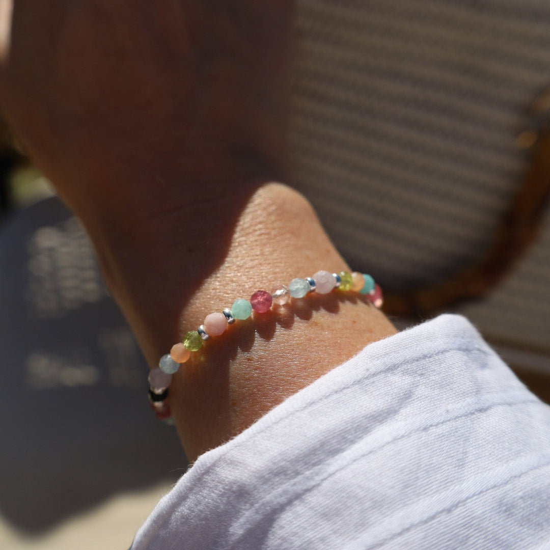 ‘Limited Addition’ Spring Gemstone Adjustable Bracelet | 925 Sterling Silver