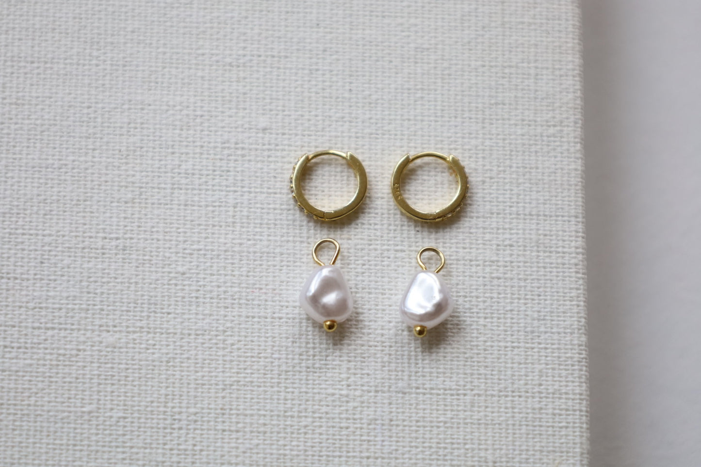 Gold Eternal Pearl Earrings
